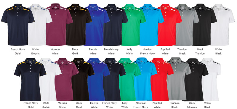 Colour Card for Premium Corporate Polo Shirts by Sporte Leisure #SPZONE Polo With Logo Service. Available in 8 Colour combinations, Mens (S-5XL) and Ladies (8-22). SL high performance Sportec fabric have been developed using an innovative moisture management process to ensure moisture is drawn away from the body for rapid evaporation, keeping the body dry and at a balanced temperature. These fabrics also have the benefits if Anti Static, UV Protection and a Super Soft Handle (touch) that gives it a fluid shape. #SPZONE is made with Sportec. For all the details the best idea is to call Renee Kinnear or Shelley Morris on FreeCall 1800 654 990