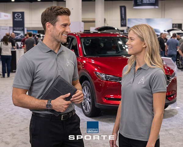 Corporate Grey Polo by AERO With Logo Service 600px