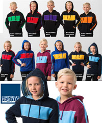 Kids Schoolwear Hoodies for Schools and Sports Club #BSHD11K With Logo Service. 11 Popular Team Colour Combinations. 290gsm anti pill fleece, great quality, and durability. Contrast colour inside the hood. Two side pockets. To inspect a sample on loan the best idea is to call Renee Kinnear or Leigh Gazzard on FreeCall 1800 654 990
