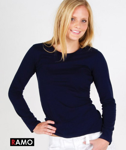 Navy Long-Sleeve-T-Shirts-Ladies-Sizes-8-to-18
