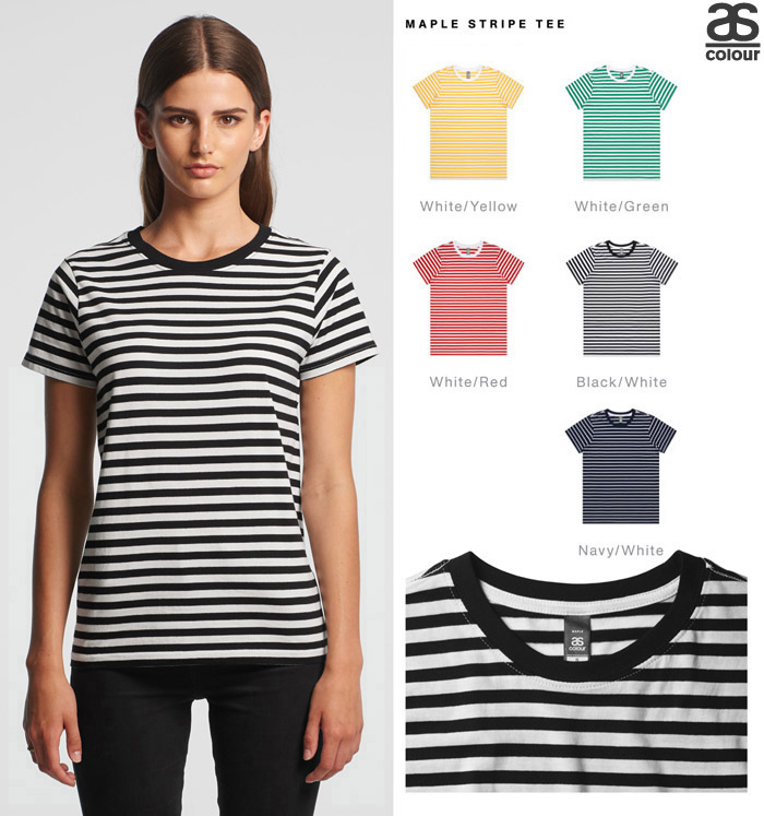Maple Stripe Tee #4037 With Logo Service Product Colours 710px