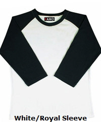 Three-Quarter-Sleeve T-Shirts Black and White