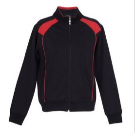 Track Top Jacket Black and Red