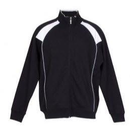 Track Top Jacket Black and White front