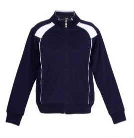 Track Top Jacket Navy and White