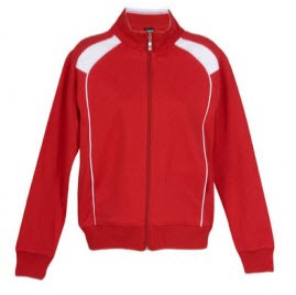 Track Top Jacket Red and White