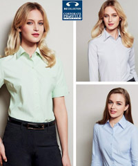 Womens Corporate Green Shirt #S29520 with Logo Service-Introduction