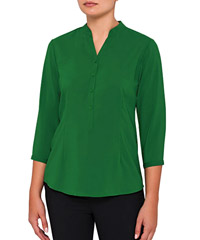Womens Uniform Top #VHKS401 Forest Green Top With Logo Service