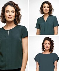 Womens Uniforms Tops in Charcoal #6199 with Gemini Charcoal