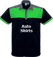 Workshop-Shirt-#S505MS-Black-Green-With-Logo-Service