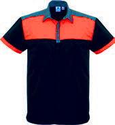 Workshop-Shirt-#S505MS-Black-Orange-With-Logo-Service