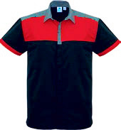 Workshop-Shirt-#S505MS-Black-Red-With-Logo-Service