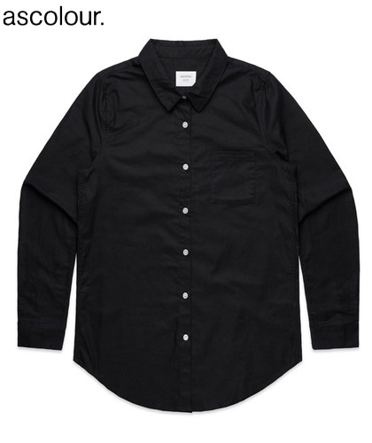 Corporate Oxford Shirt Womens #4401 Black For Your Logo