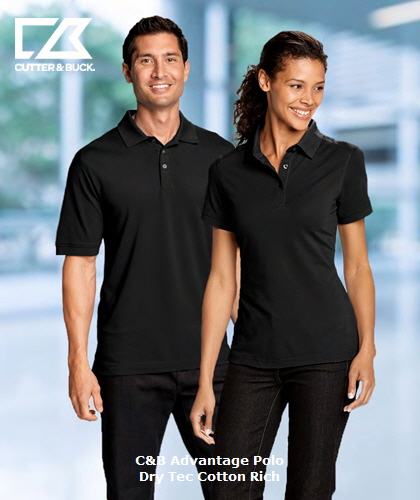 Premium Polo's for Business and Teamwear. Our Australian logo embroidery service is also first class. The Advantage Polo is available in Black, Grey, White, Navy, Tour Blue and Cardinal Red. Cotton Blend, Mens and Ladies. Corporate Profile Clothing 1800 654 990
